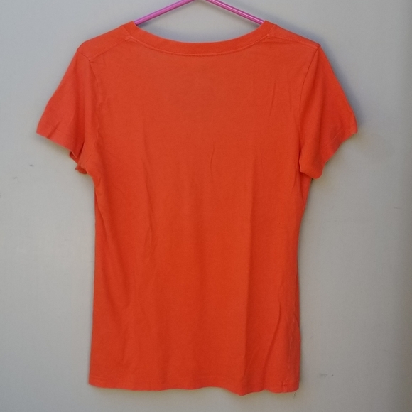 Women's Hula Doll Orange V-Neck Medium Shirt - Picture 2 of 4